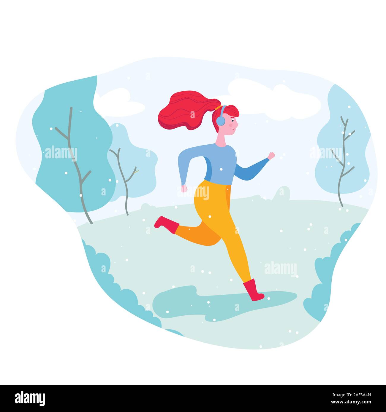 Girl running in Stock Vector Images - Alamy