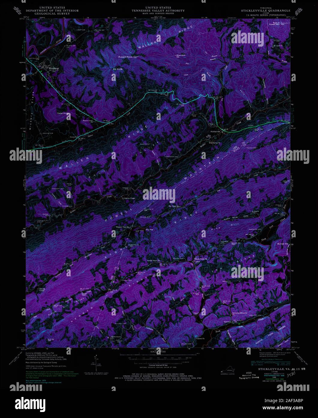 VA Stickleyville 186820 1946 24000 Inverted Stock Photo Alamy