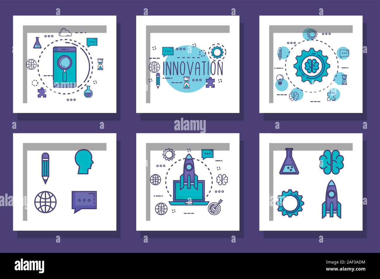 bundle with designs of teamwork and icons Stock Vector Image & Art - Alamy