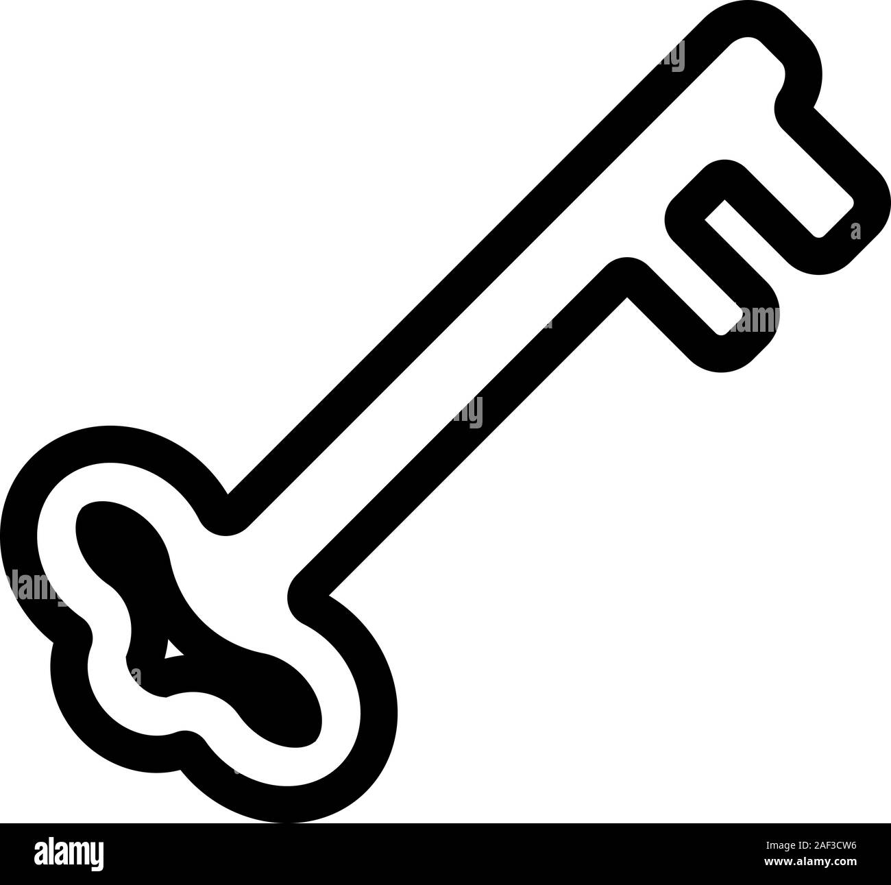 Magic key icon vector. Isolated contour symbol illustration Stock ...