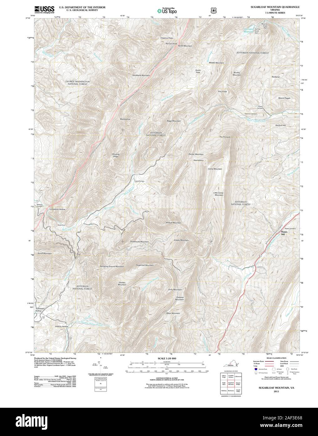 VA Sugarloaf Mountain 20110524 TM Stock Photo Alamy
