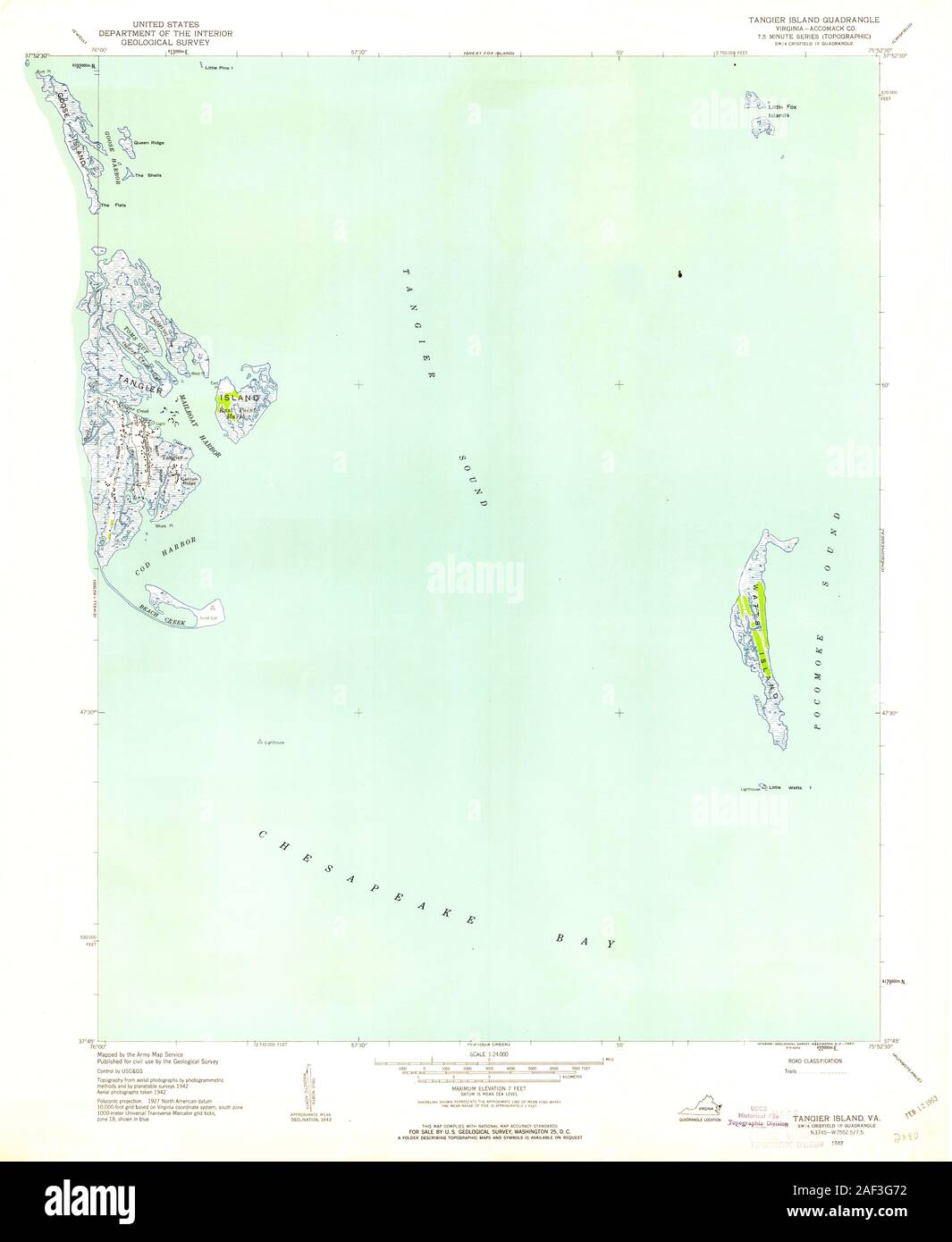 Tangier island map hires stock photography and images Alamy