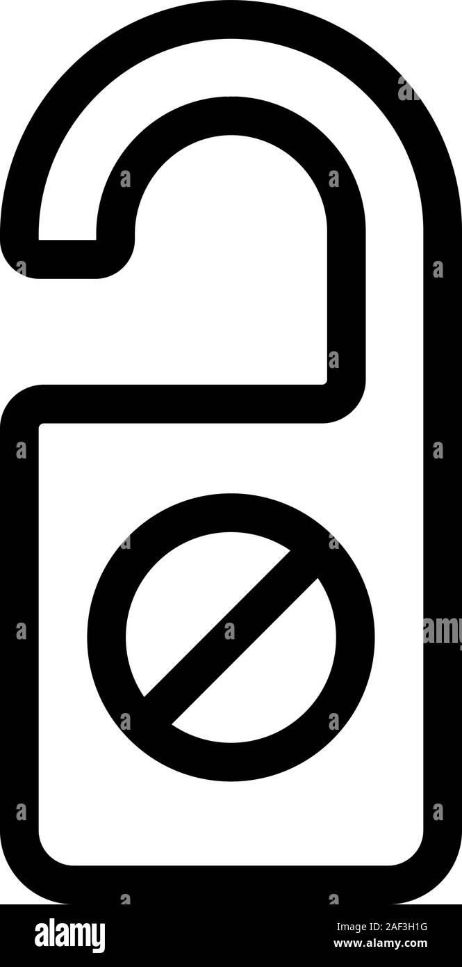 do not disturb the icon vector. Isolated contour symbol illustration