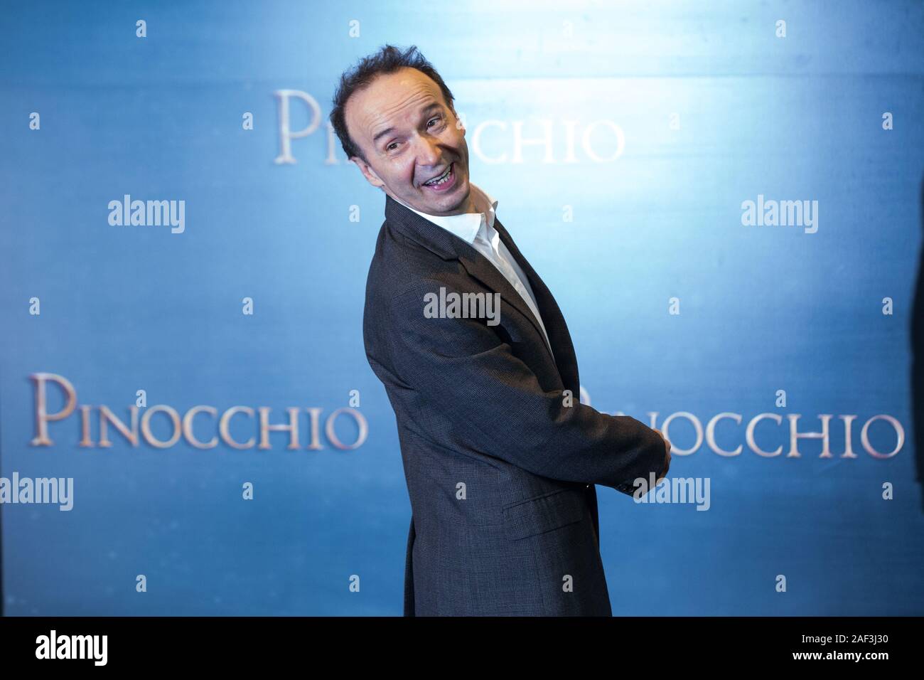 Roberto Benigni Photocall of the Italian film "Pinocchio" in Rome at The Space Cinema Moderno