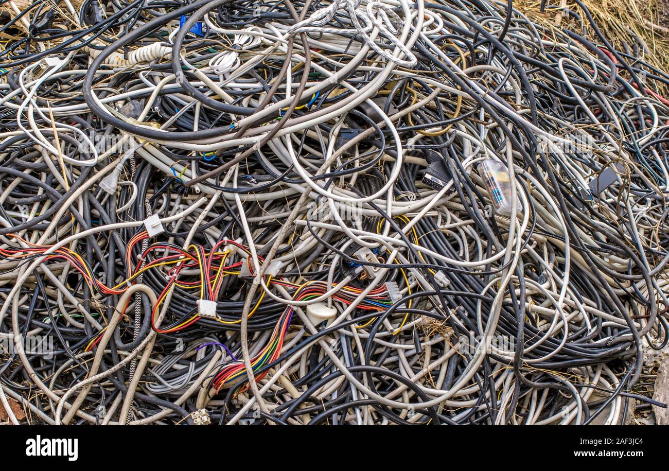 Cable scrap as a valuable raw material for recycling Stock Photo Alamy