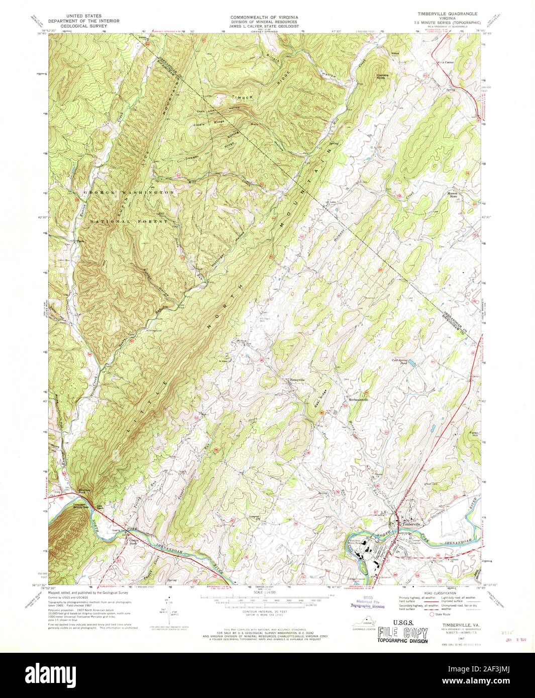 VA Timberville 186964 1967 24000 Stock Photo Alamy