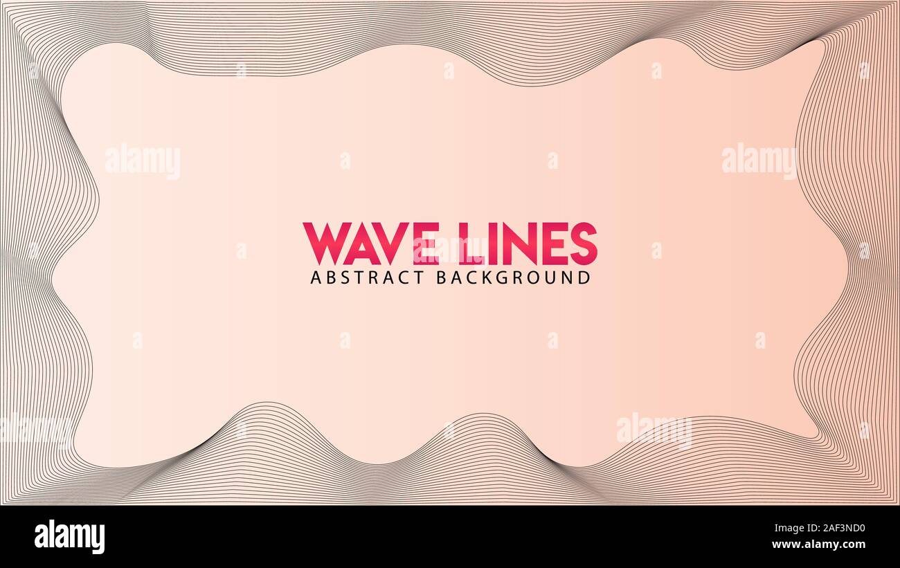 Abstract Wave Line Background Design Vector, Spectrum Frame Concept ...
