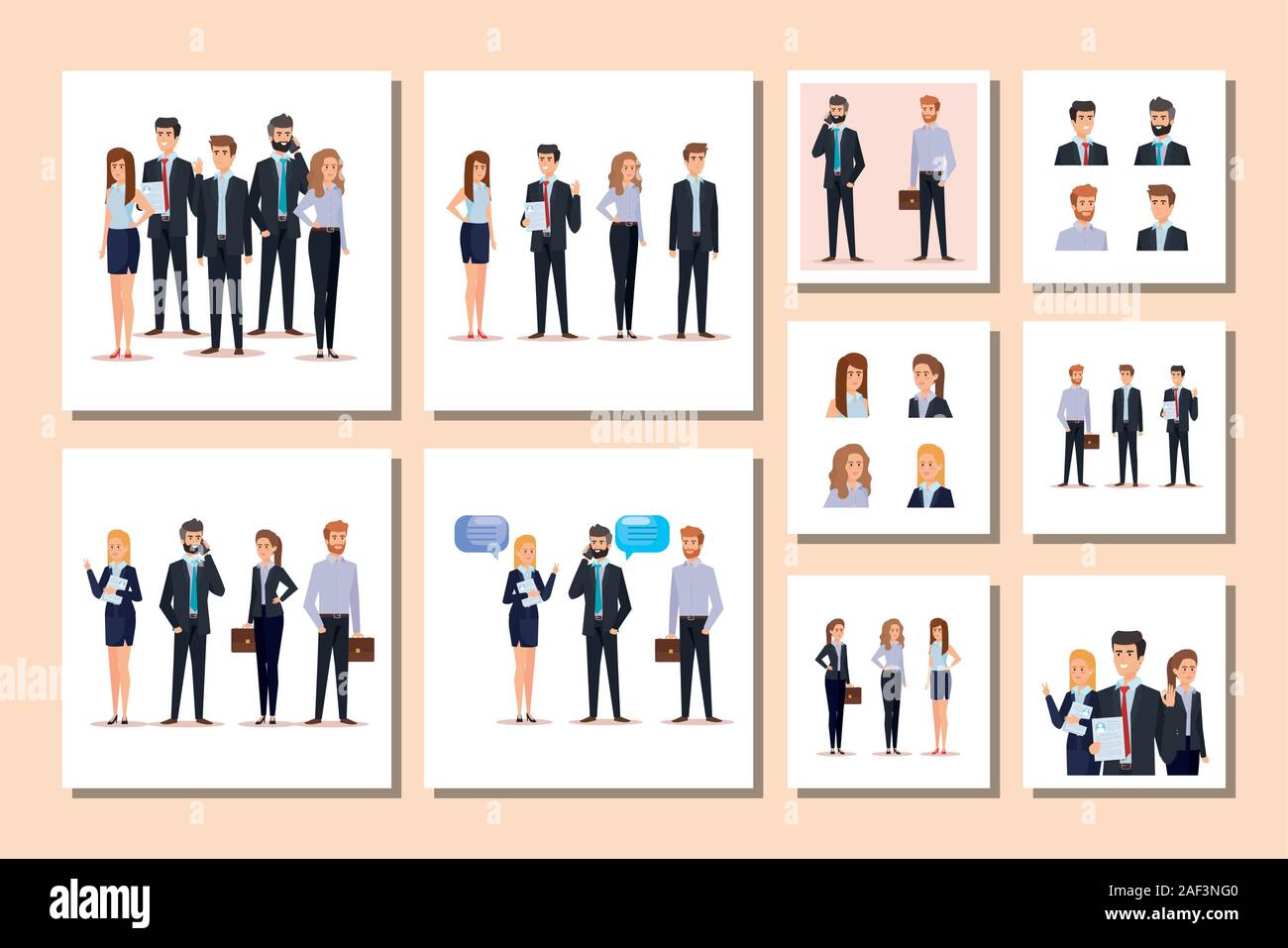 bundle of group business people Stock Vector Image & Art - Alamy