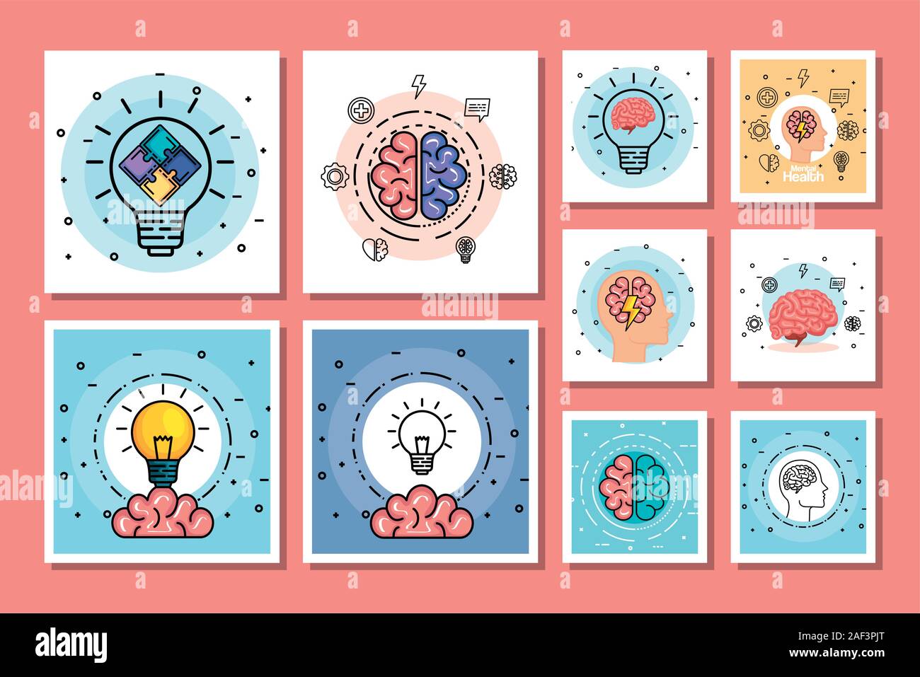set designs of health mental day Stock Vector Image & Art - Alamy