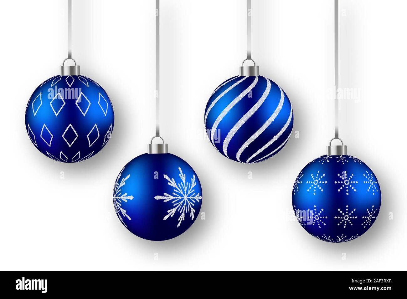 Realistic Christmas balls isolated on a white background. Vector ...