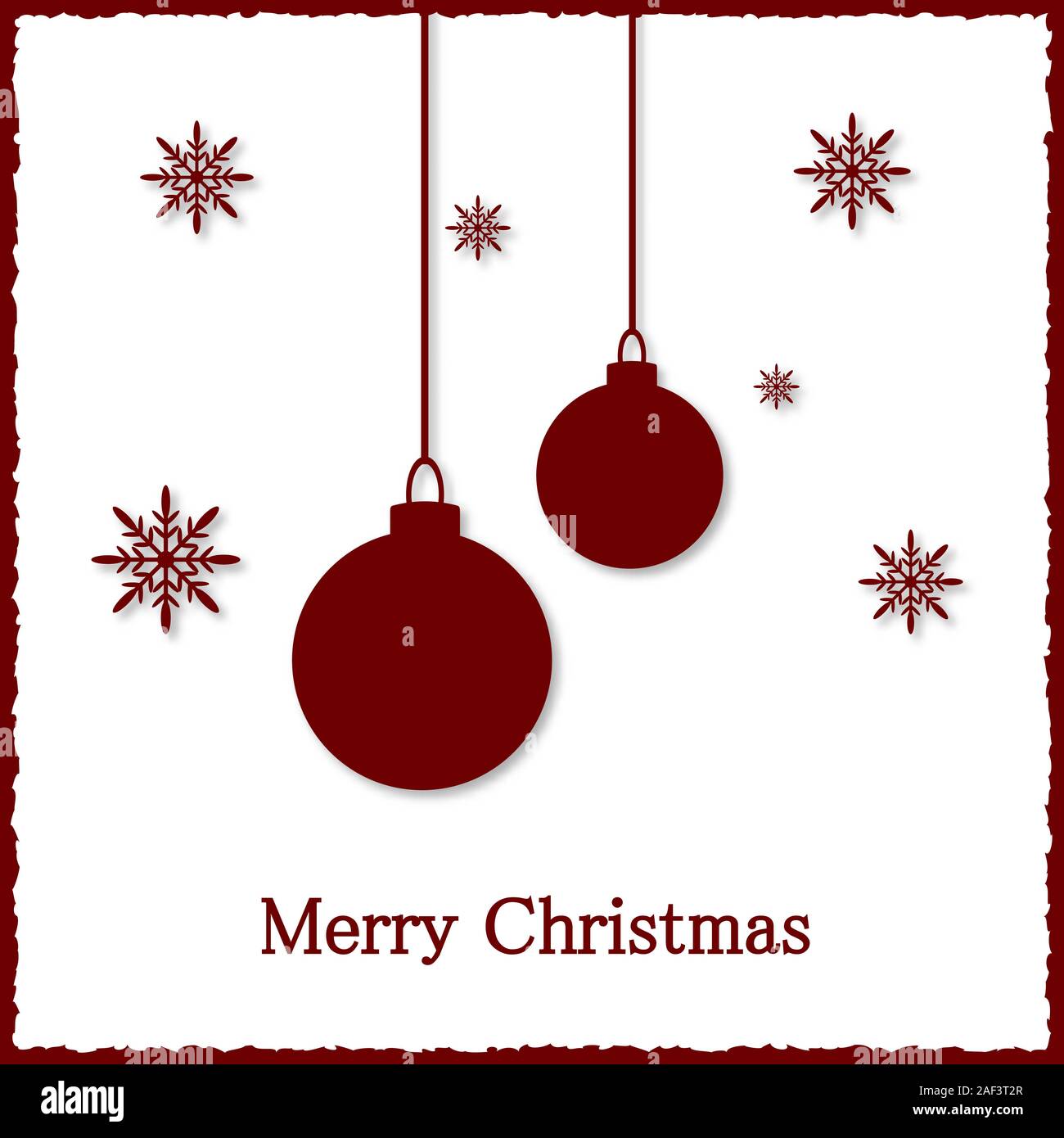 Christmas greeting card in flat minimalistic style. Vector illustration ...