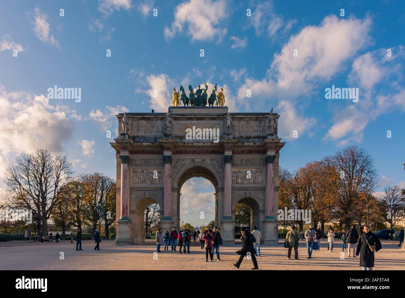 Paris, France - November 7, 2019: The Triumphal Arch of the Carrousel ...