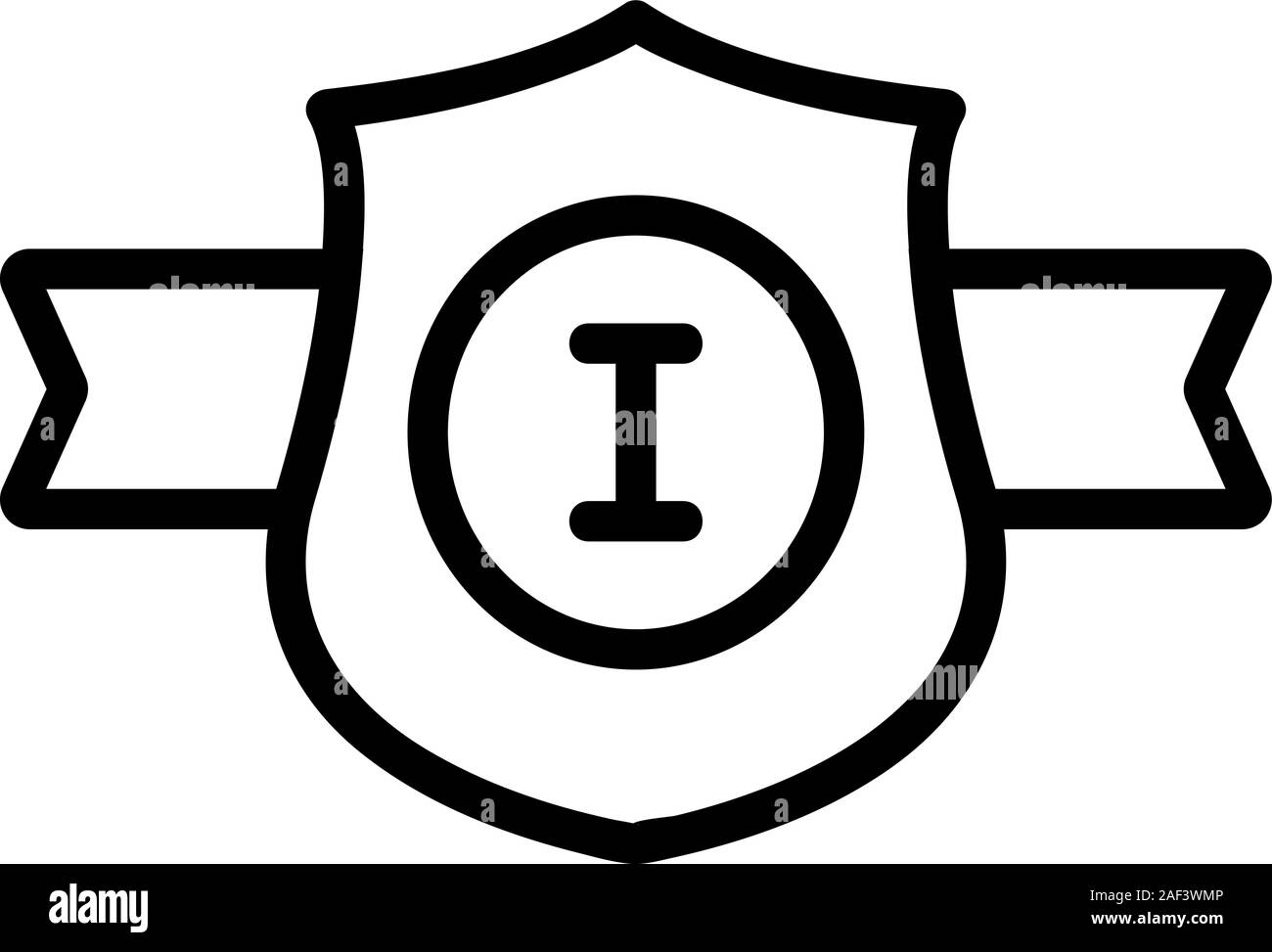 Belt champion icon vector. Isolated contour symbol illustration Stock Vector