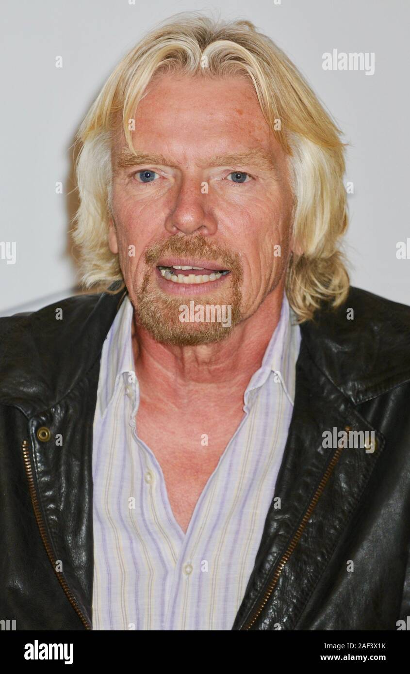 Richard Branson. Virgin London Marathon Expo, Excel, London. UK Stock Photo