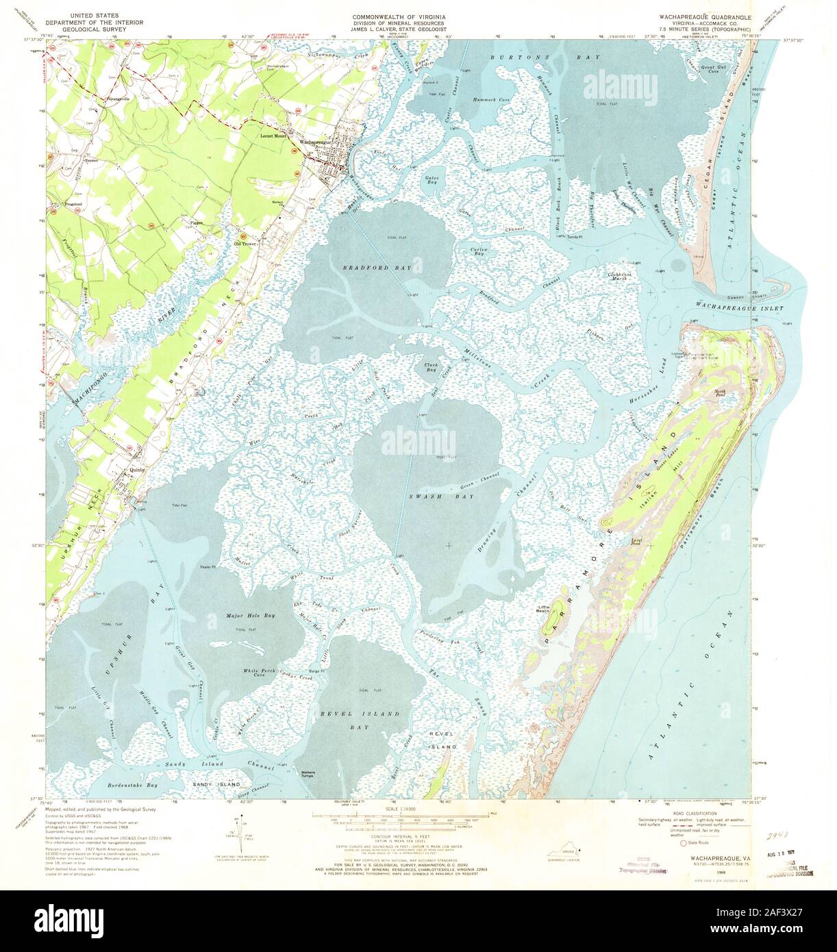 VA Wachapreague 187087 1968 24000 Stock Photo Alamy