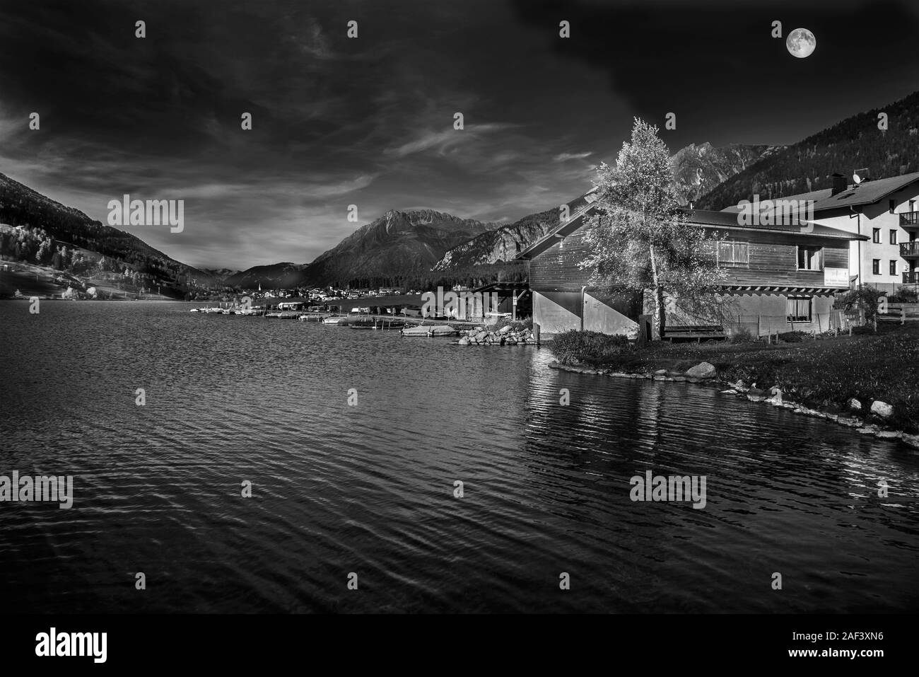 The lake of San Valentino alla Muta, Italy Stock Photo