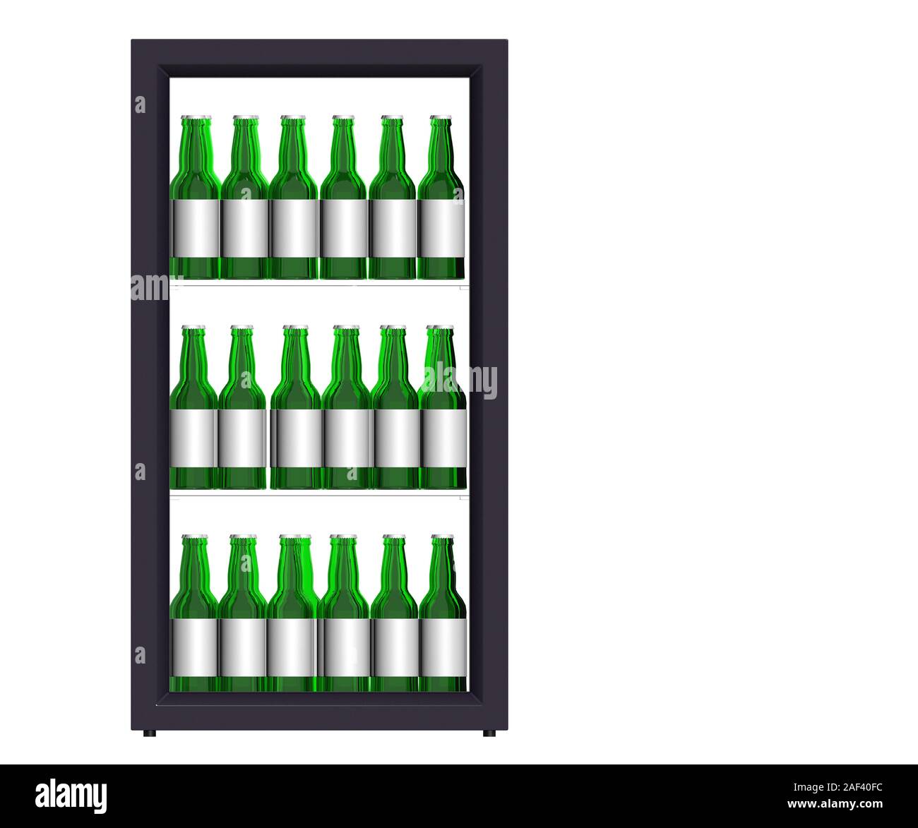 3d render of drink storage refrigerator display Stock Photo