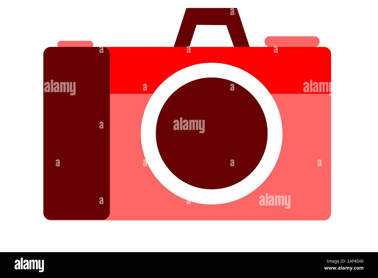 Illustration of a red camera against white background Stock Photo Alamy