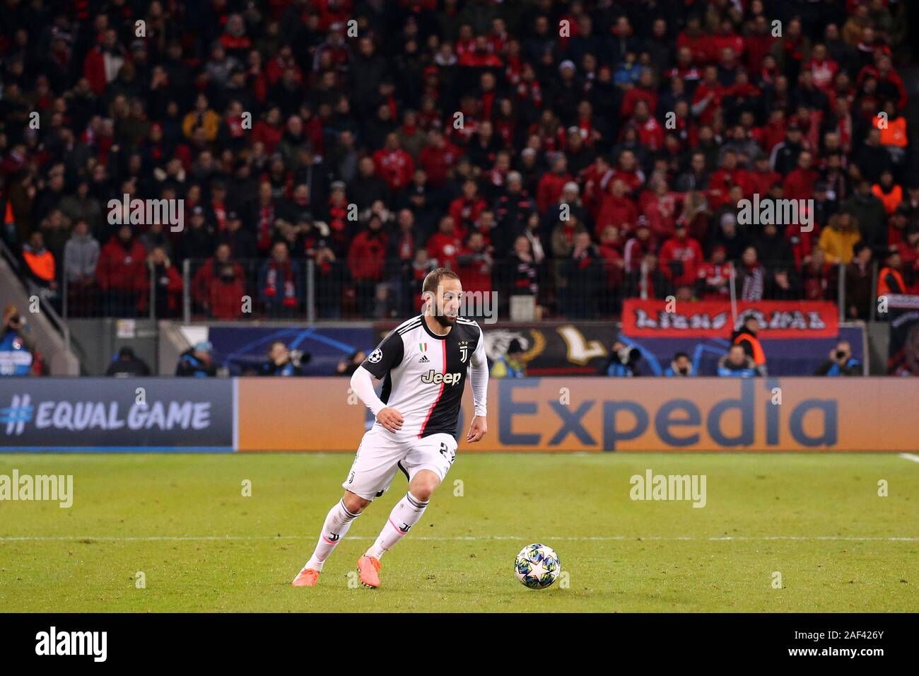 Leverkusen, Germany. 11th December 2019. Uefa Champions League 2019-20 Group D.  Gonzalo Higuain of Juventus FC. Stock Photo
