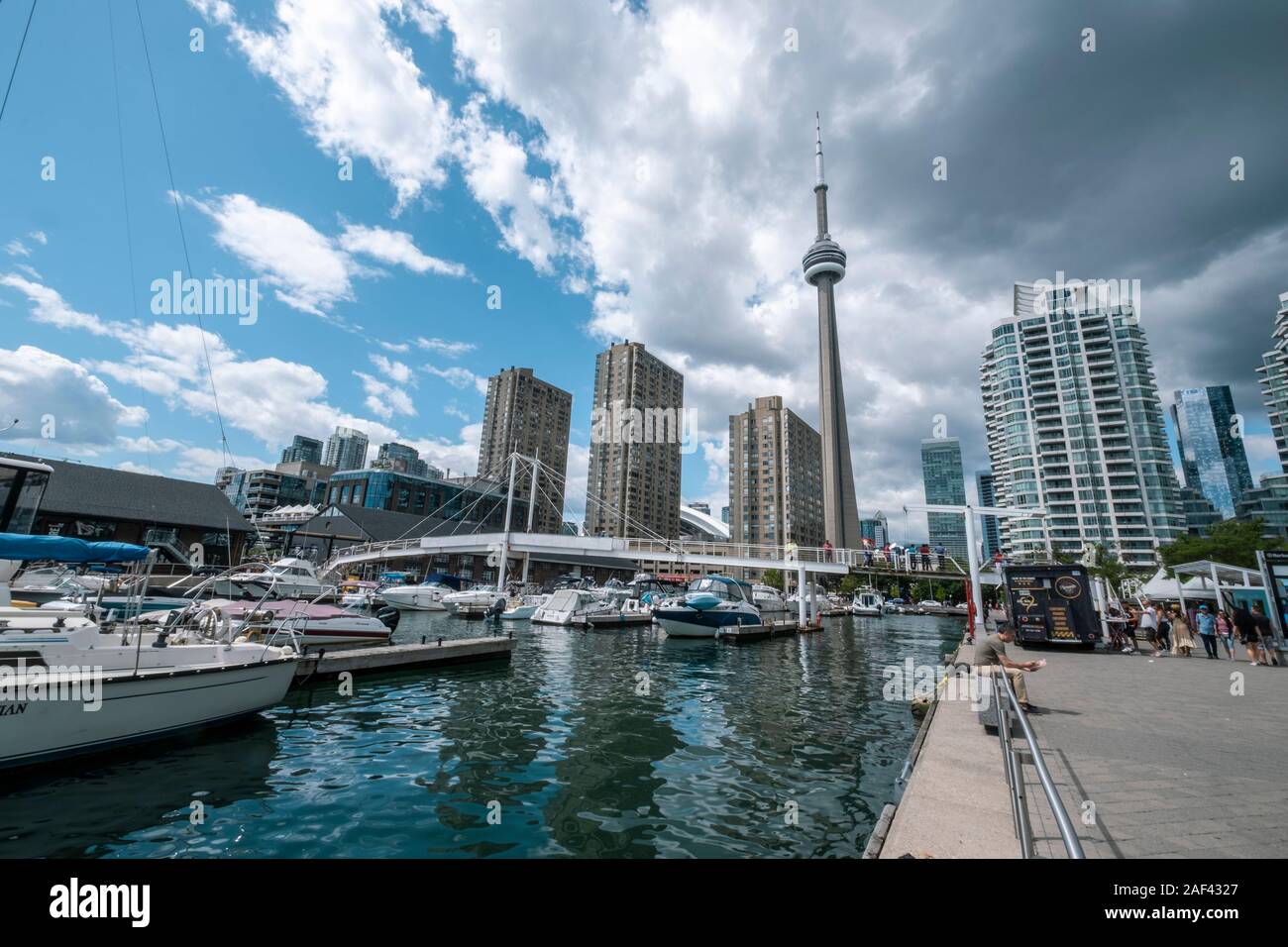 View of CN Tower from Waterfront trail at Toronto Stock Photo - Alamy