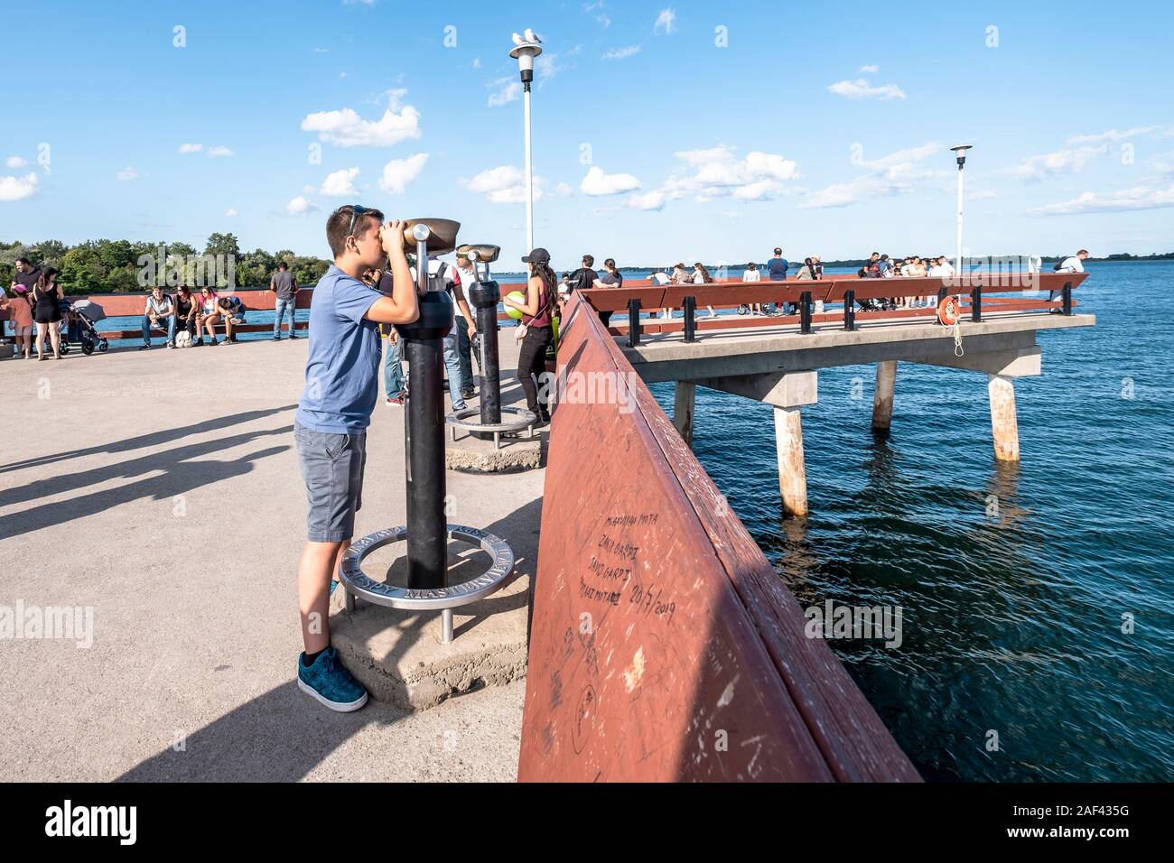 Centre Island Pier, Center Island at Toronto Islands Stock Photo Alamy