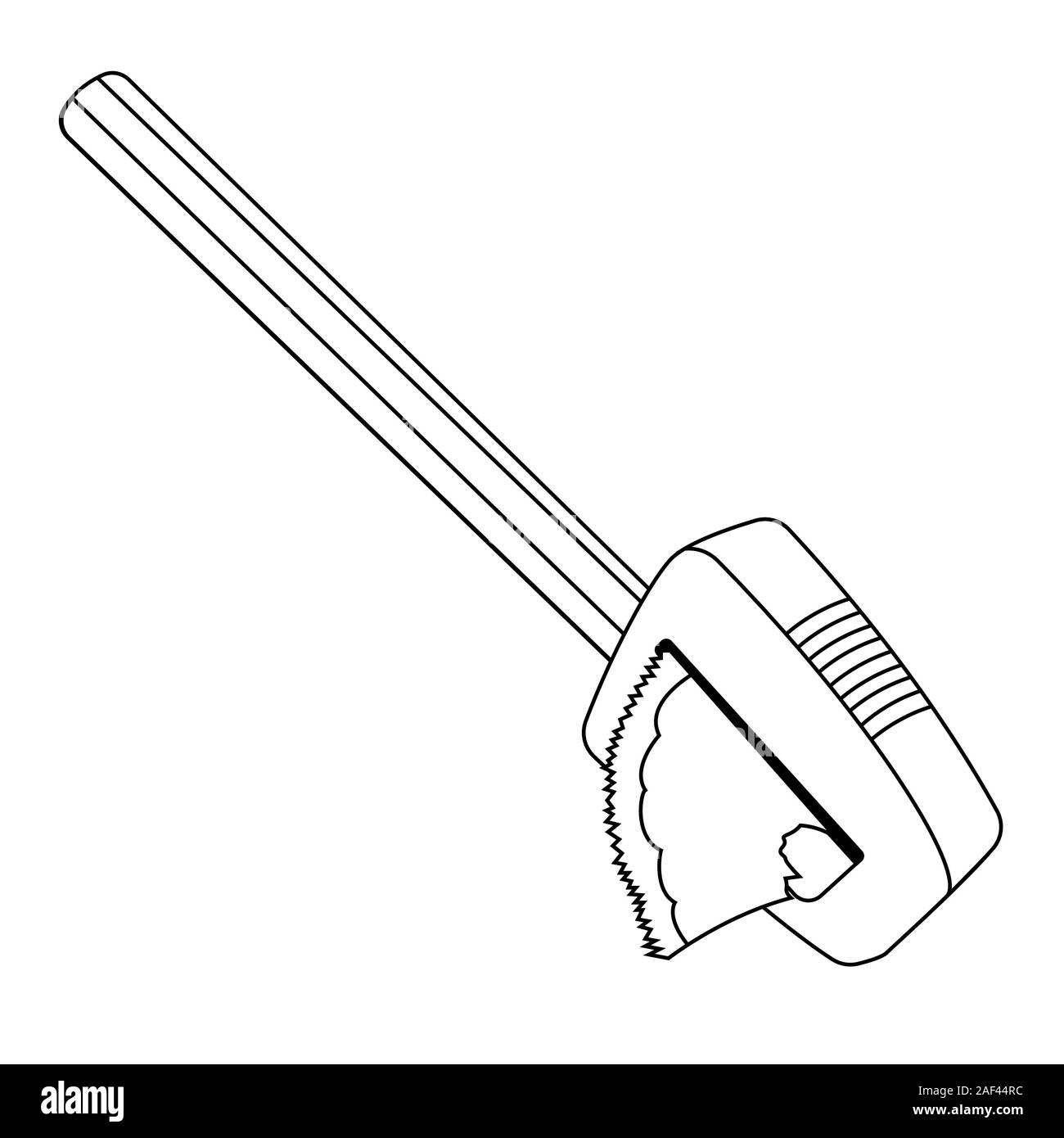 sharpener pencil outline. Isolated vector illustration Stock Vector