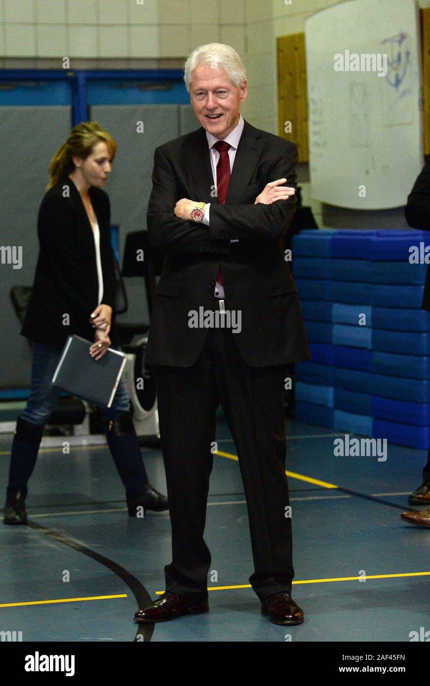 New York, NY, USA. 10th Dec, 2019. Bill Clinton at a public appearance for  Former US President Bill Clinton Visits NYC High School, Edward A. Reynolds West  Side High School, Manhattan, New