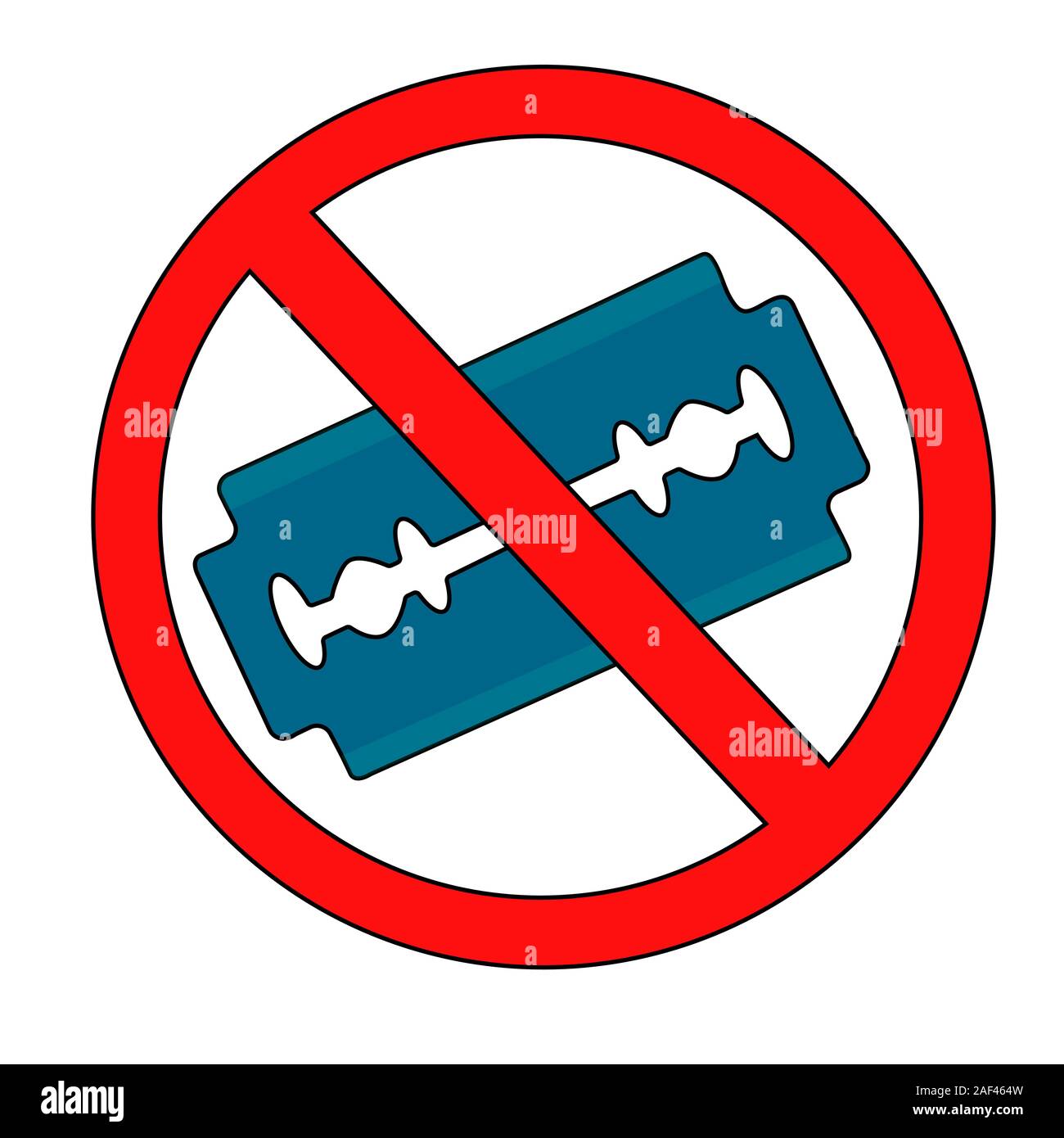 World Suicide Prevention Day Celebrate in September 10, 2019. Razor blade. Isolated stock vector illustration Stock Vector