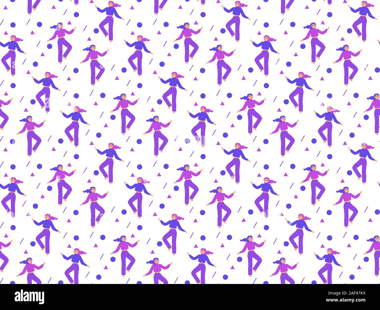 Modern hipster pattern retro man bright colors seamless pattern. Repeating texture, endless background. Vector illustration Stock Vector