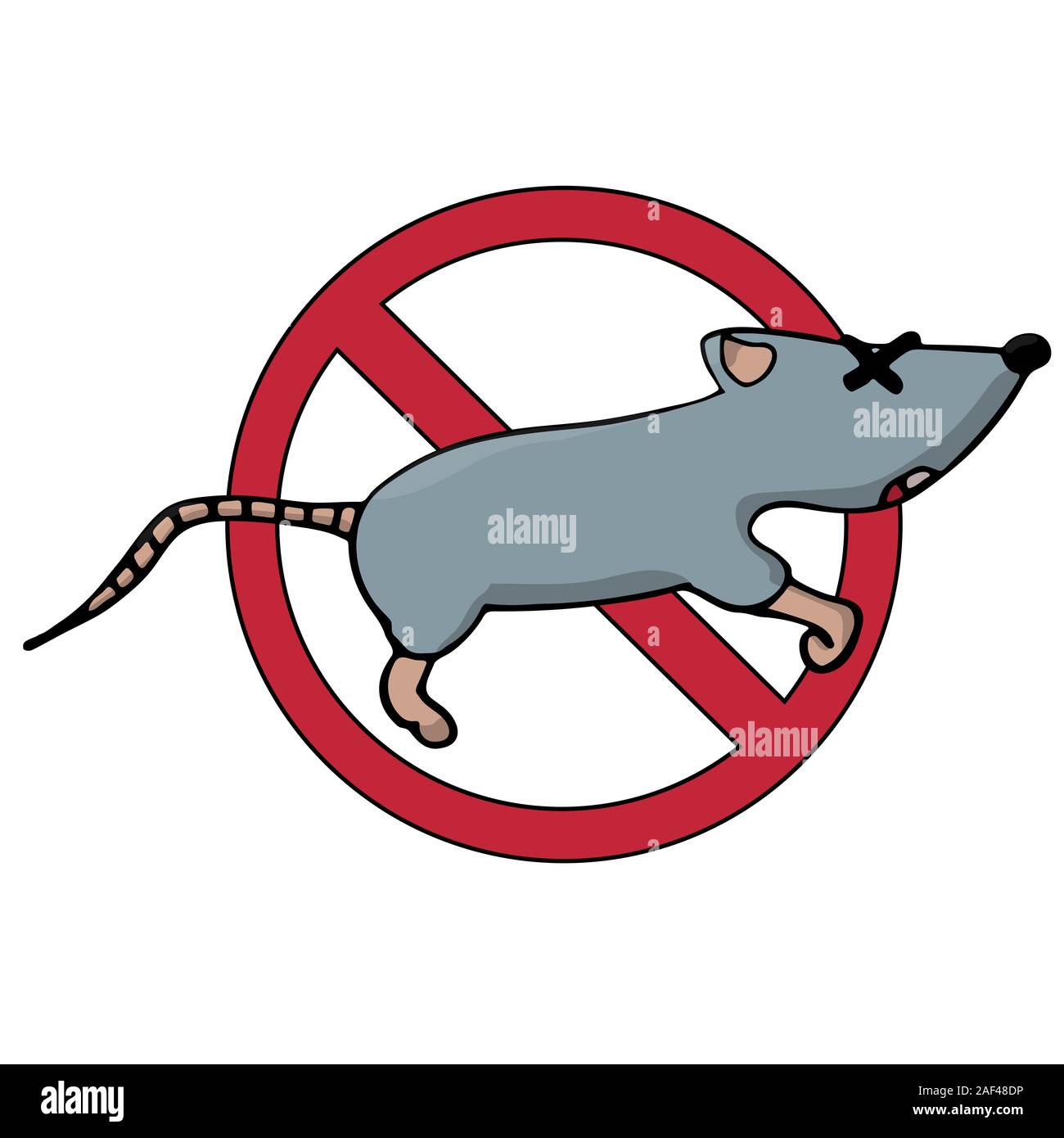 anti pests sign. no mouse, rat. isolated stock vector illustration Stock Vector