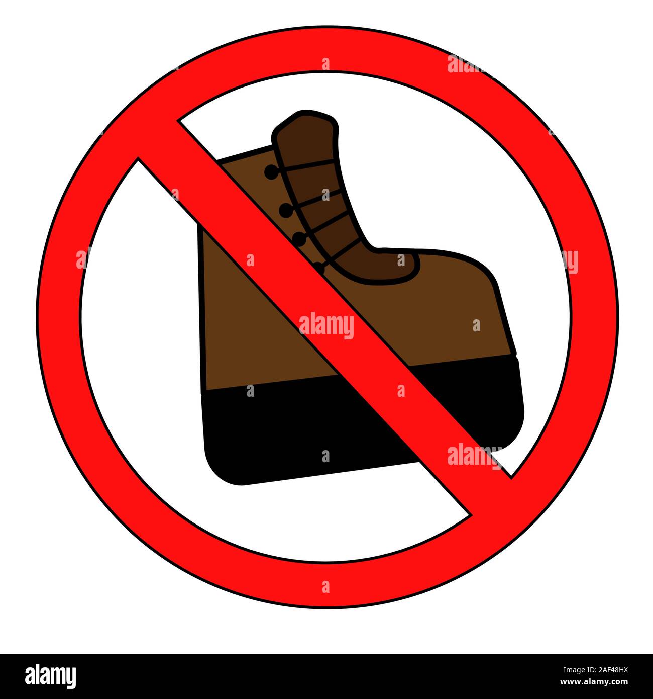 no shoes allowed. isolated stock vector illustration Stock Vector