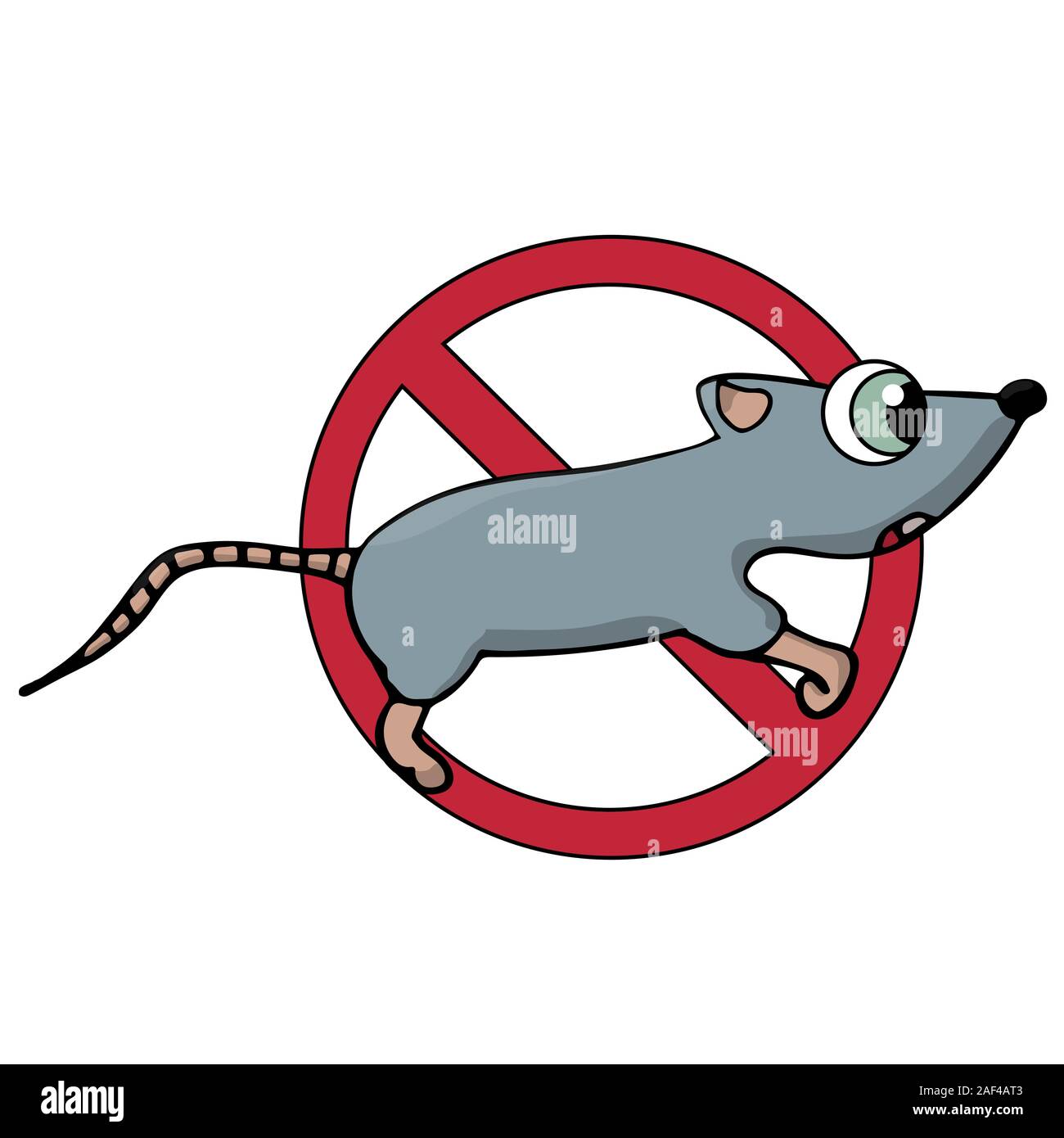 anti pests sign. rodent control. no mouse, rat. isolated stock vector illustration Stock Vector
