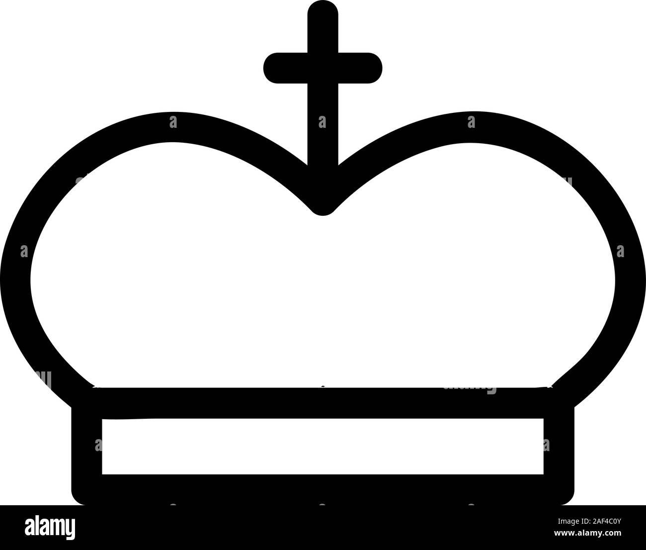Crown monarch icon vector. Isolated contour symbol illustration Stock ...