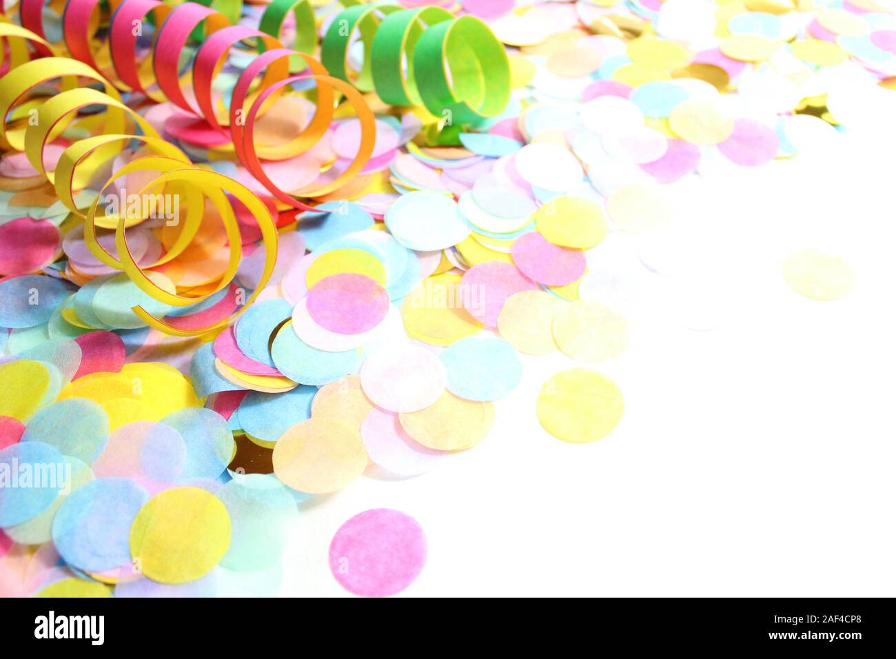 Paperstream Confetti The picture shows colorful confettis and paper streamers Stock Photo ...