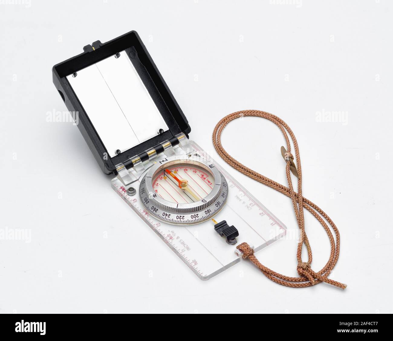 compass, with mirror, on white Stock Photo Alamy