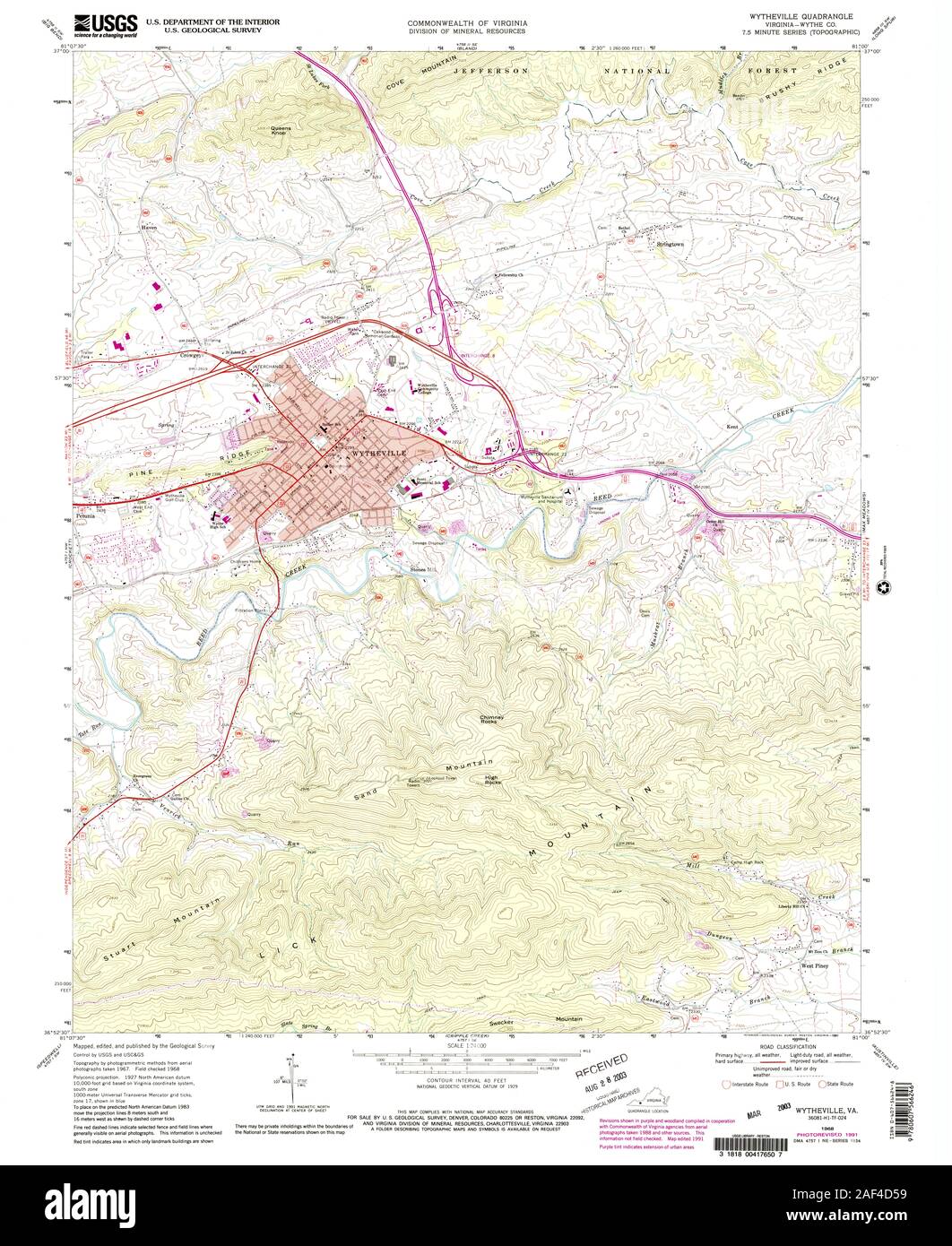 Map of wytheville Cut Out Stock Images & Pictures Alamy