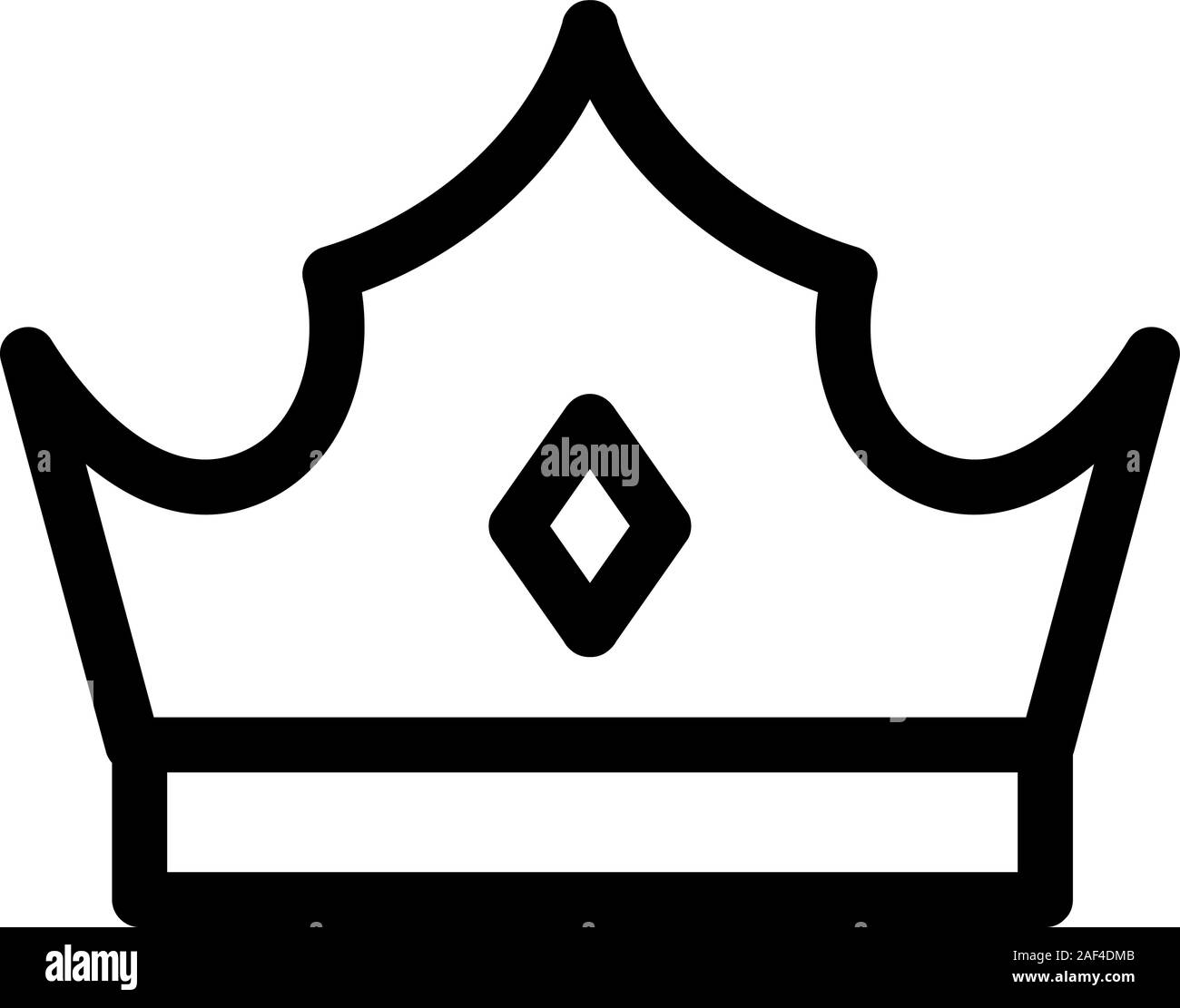 Royal crown icon vector. Isolated contour symbol illustration Stock Vector
