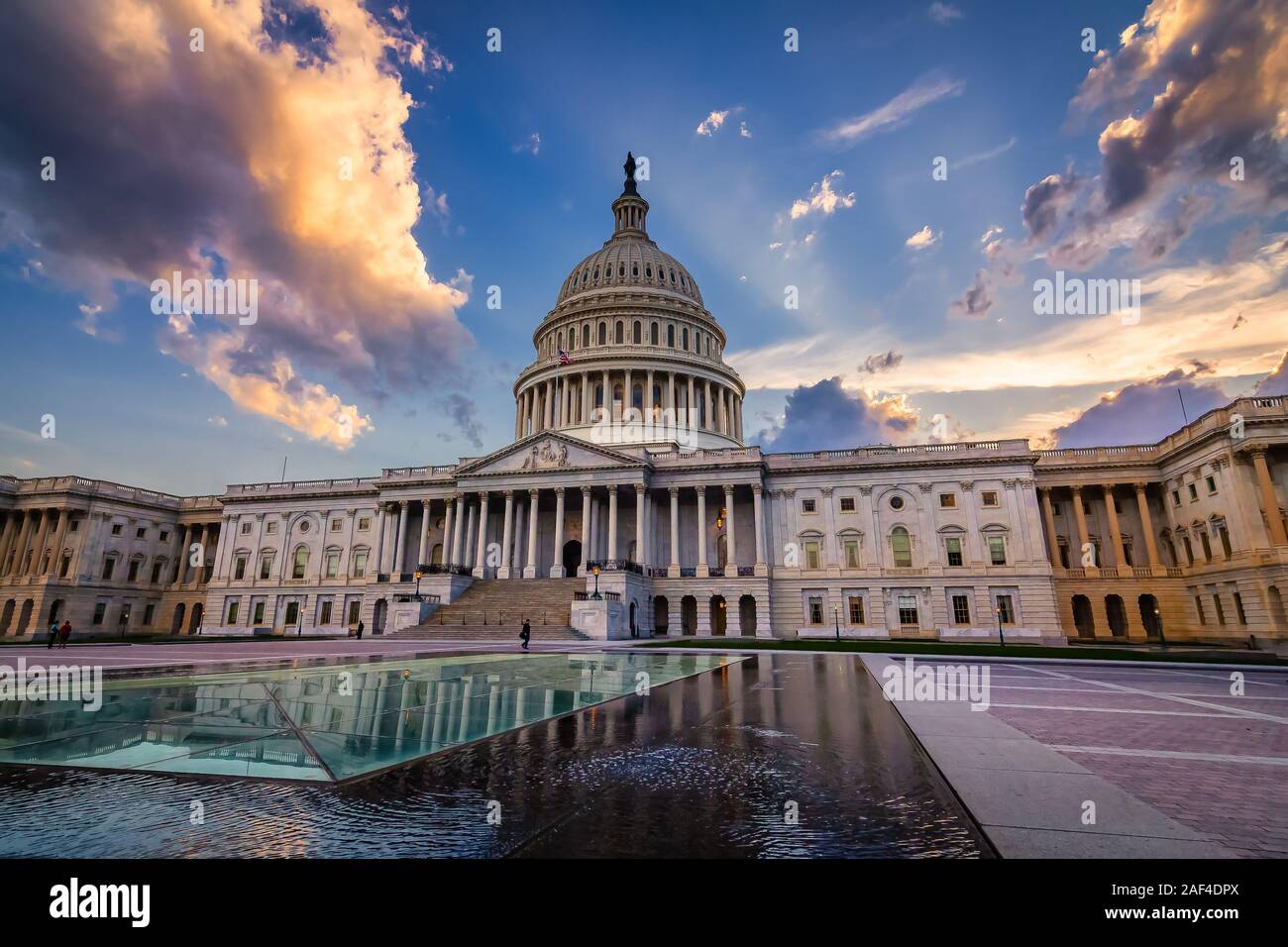 Storm rising over United States Capitol Building, Washington DC Stock Photo
