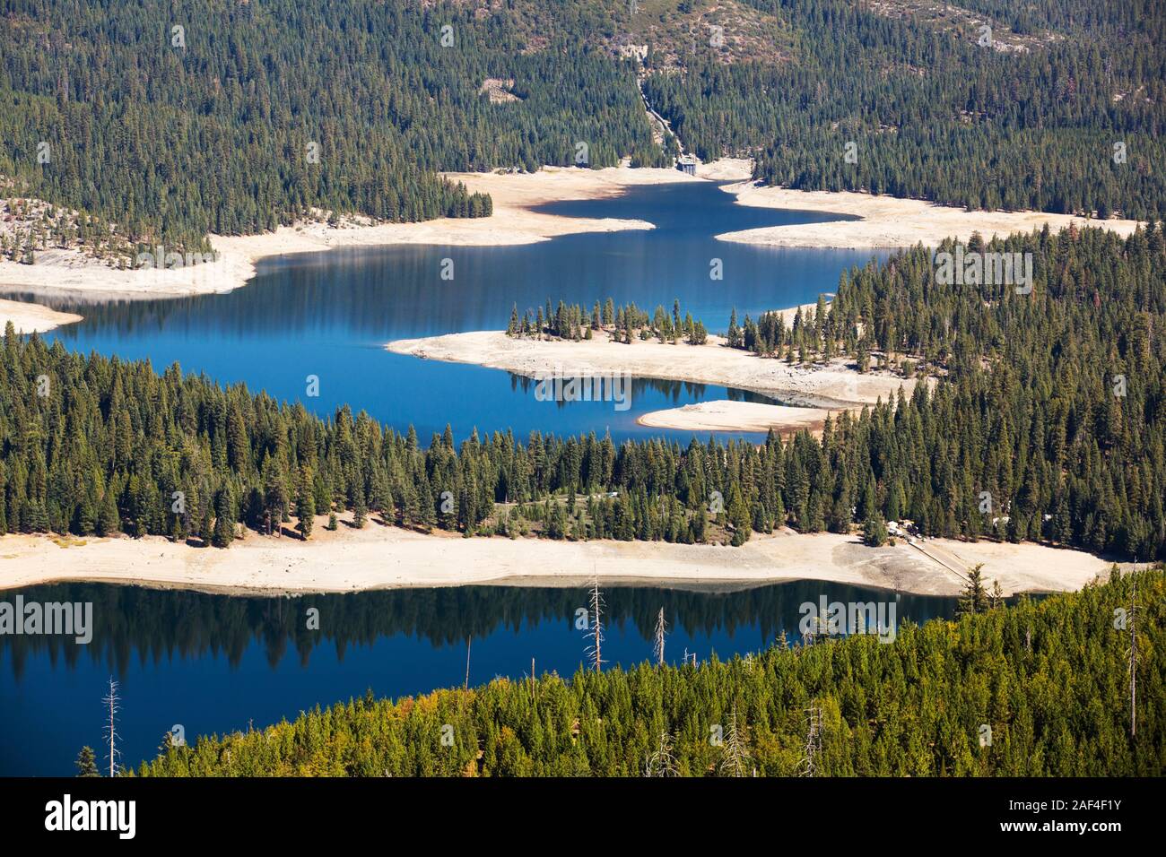 The ice house lake in drought conditions in the El Dorado National
