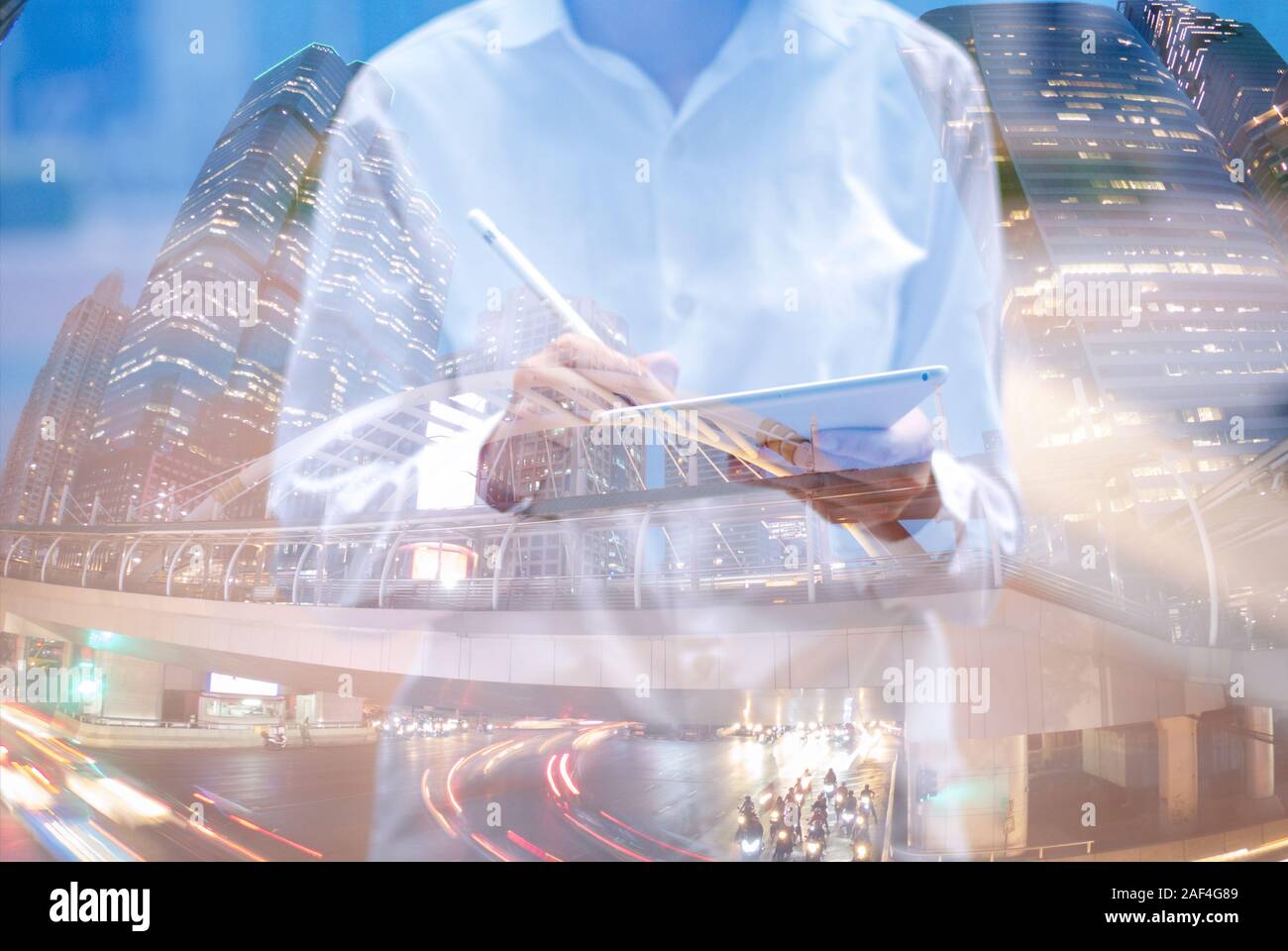 City skyline digital interface hi-res stock photography and images - Alamy