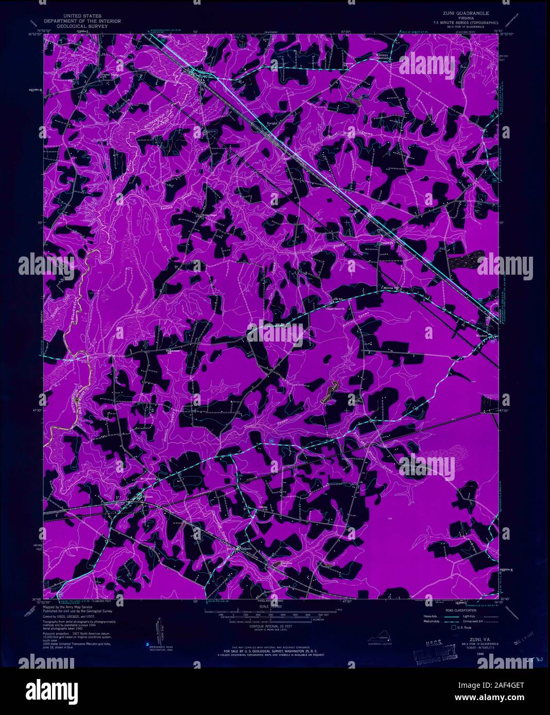 VA Zuni 187337 1944 24000 Inverted Stock Photo Alamy