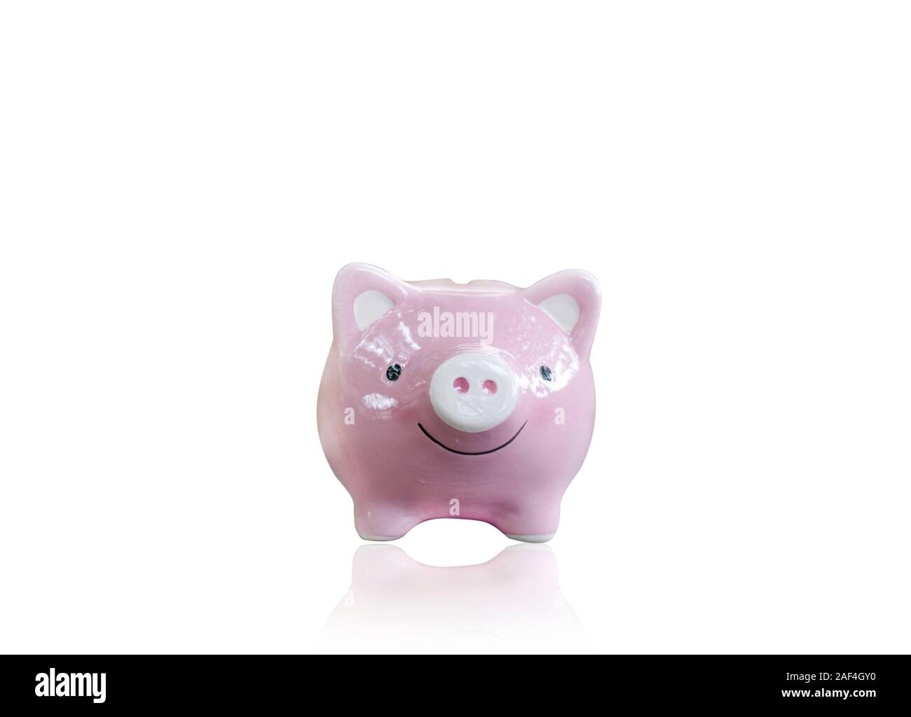 Piggy bank isolated white background.Saving money concept Stock Photo ...