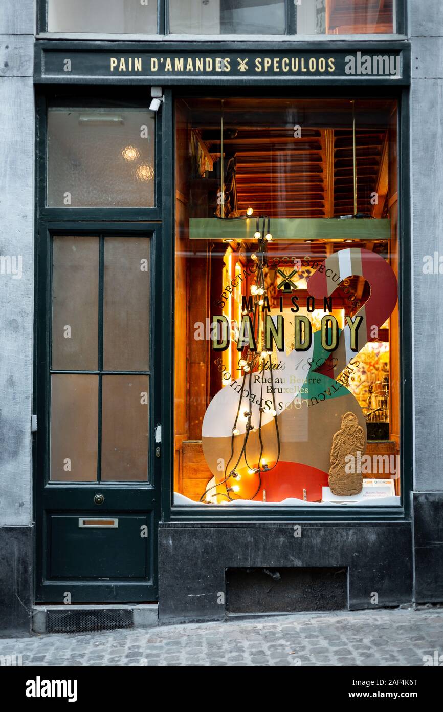 Maison Dandoy pastry shop, Brussels, Belgium Stock Photo