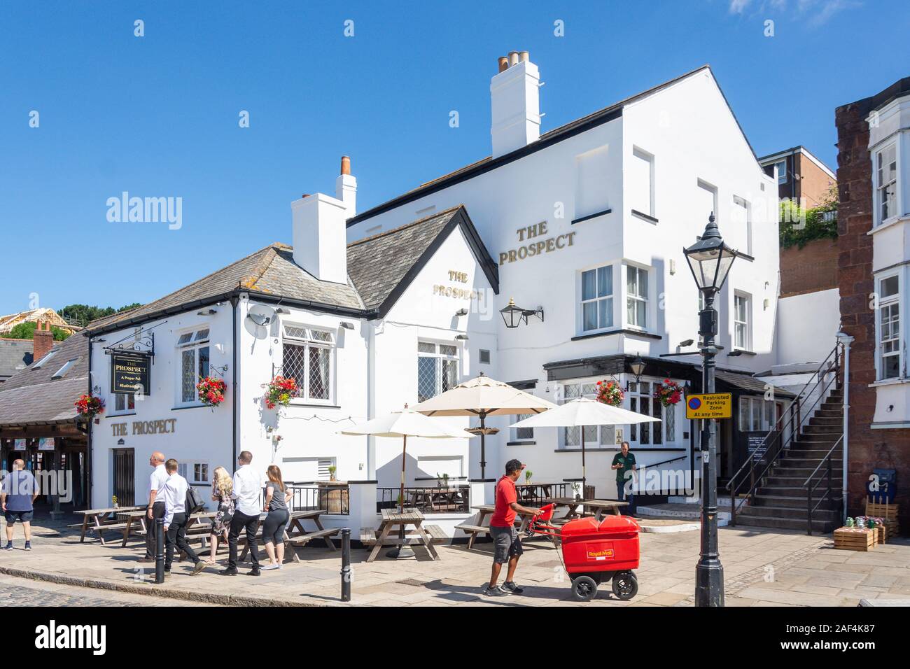 17th century The Prospect Inn, The Quay, Exeter, Devon, England, United Kingdom Stock Photo