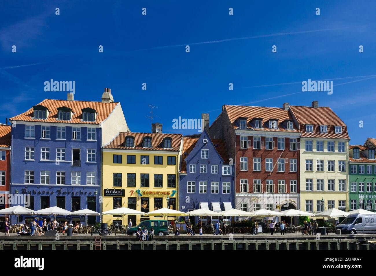 Colourful buildings by the Waterfront in Copenhagen, Denmark Stock Photo