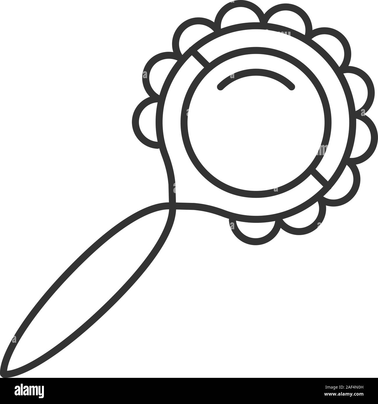 Rattle linear icon. Thin line illustration. Contour symbol. Vector ...