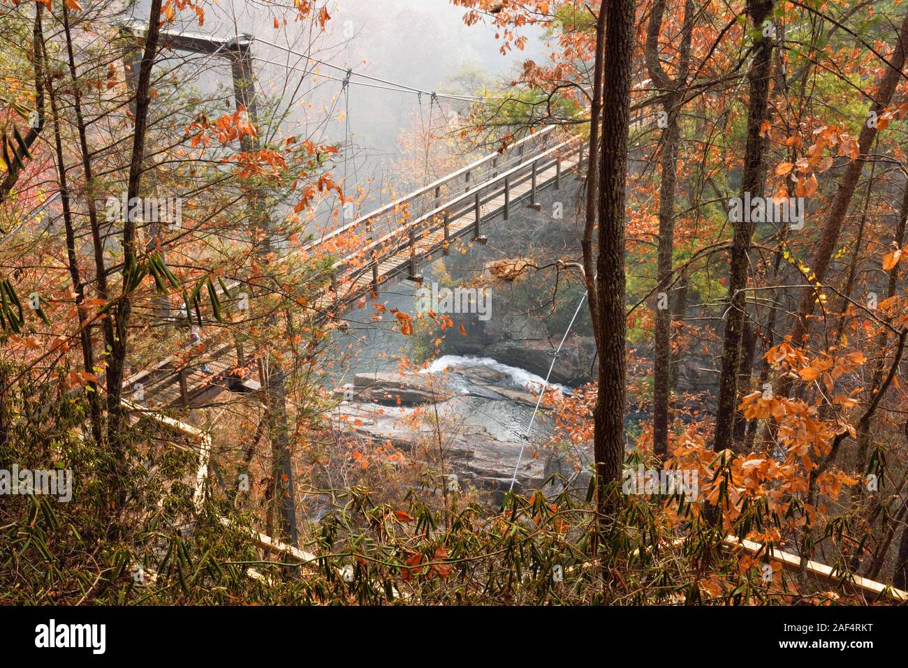 Tallulah suspension bridge hires stock photography and images