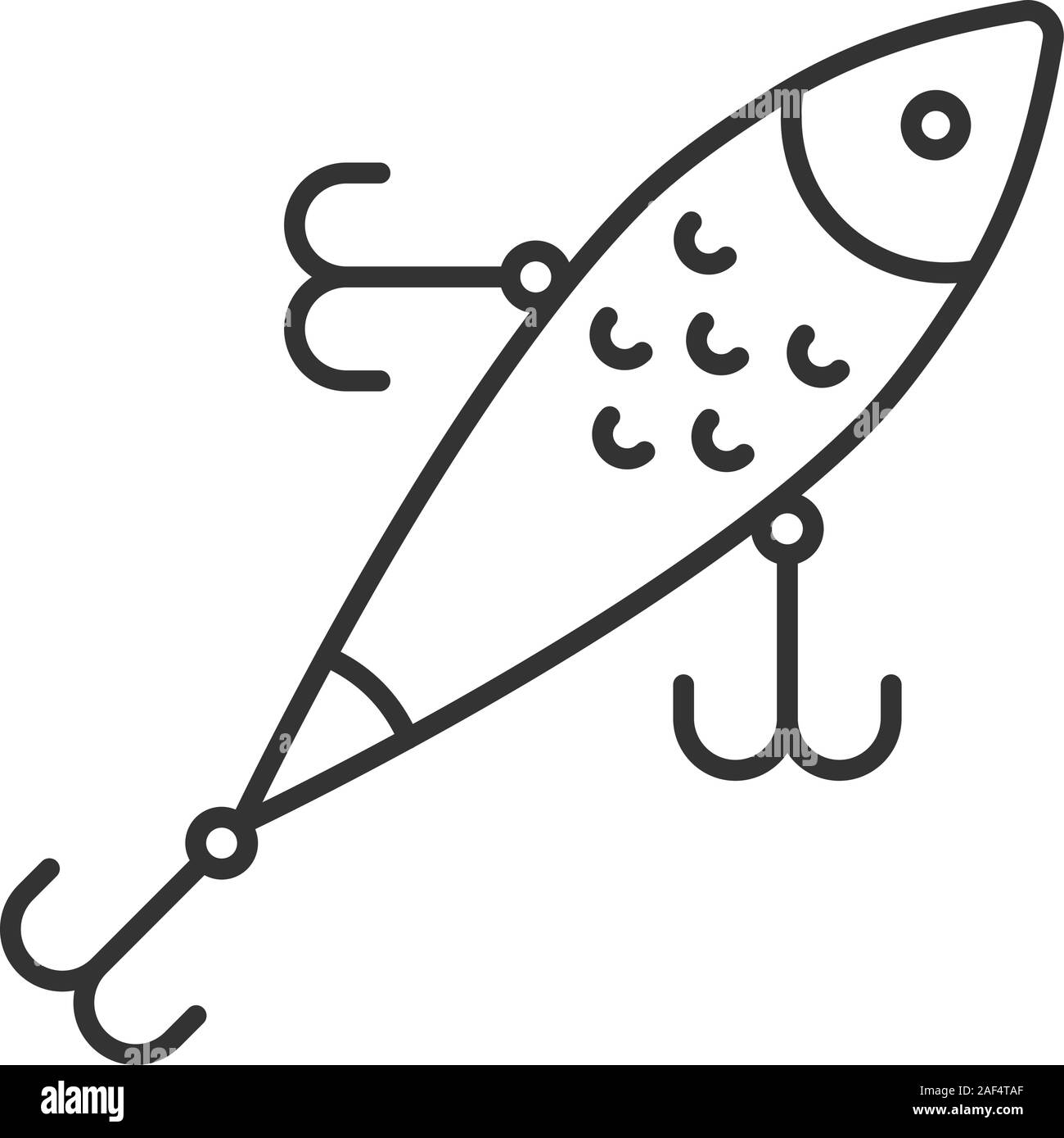 Lure linear icon. Thin line illustration. Spool bait. Fishing gear