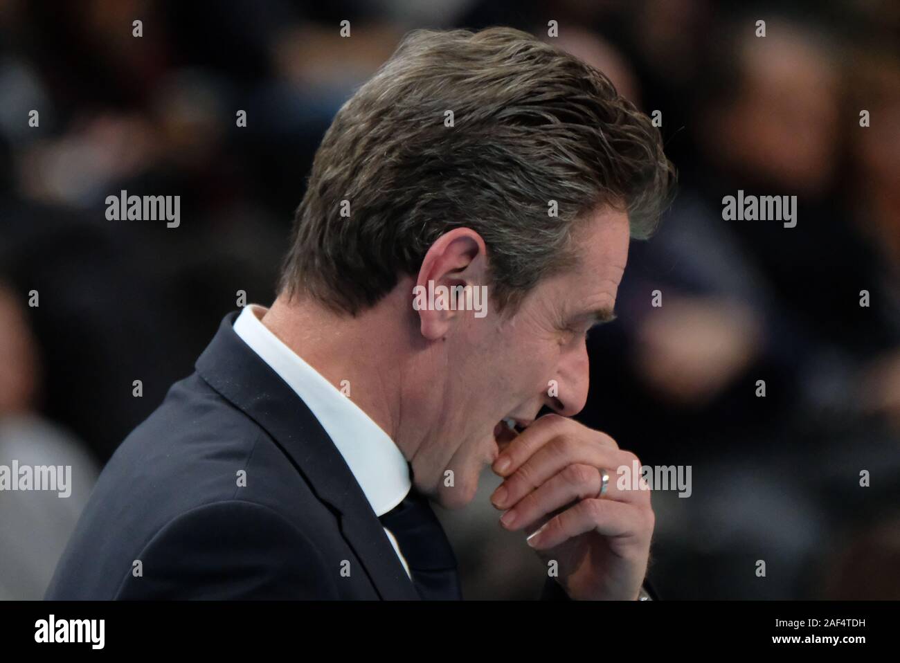 Trento, Italy. 12th Dec, 2019. angelo lorenzetti - coach itas trentino during Trentino Itas vs Fenerbahce HDI Sigorta Istambul, Volleybal Champions League Men Championship in Trento, Italy, December 12 2019 Credit: Independent Photo Agency/Alamy Live News Stock Photo