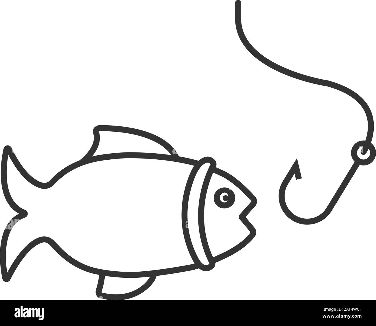 Fishing hook icon in doodle sketch lines. Sport leisure water sea fisherman  Stock Vector Image & Art - Alamy